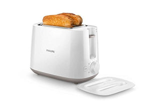 Philips Daily Collection HD2582/00 830-Watt 2-Slice Pop-up Toaster (White) & HD 2393 820-Watt Sandwich Maker (Black) Combo - Home Decor Lo