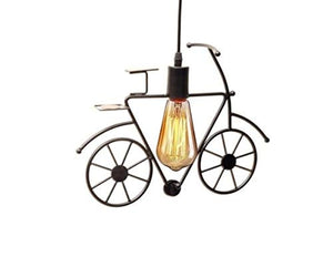 BrightLyts Decorative Classic Cycle Hanging Ceiling Pendant Light for Home, Restaurant, Living Room Bedroom Light (Black) - Home Decor Lo