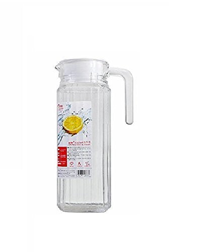 1pc 1.1L Water Juice Jug Pitcher PC Transparent Bottle With Lid