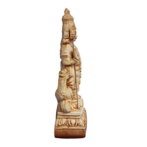 Newven™ Poly Marble Murugan showpiece Hindu god Idol Decorative Statue Figurine for Home Decor Craft Gifts 26 cm X 11 cm X 7 cm, Ivory, 1 Piece
