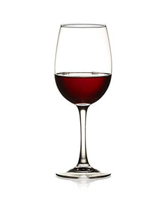 Rexez Red Wine Glasses | Whisky Glass, Clear, 350 ml Goblet Wine Glass - Ideal for White or Red Wine Glass, Set of (6) - Home Decor Lo