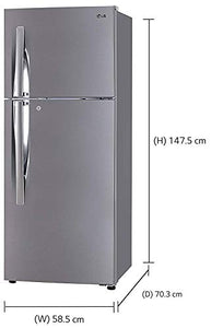LG 260 L 3 Star Frost Free Double Door Refrigerator (GL-I292RPZL, Shiny Steel, Smart Inverter Compressor) - Home Decor Lo
