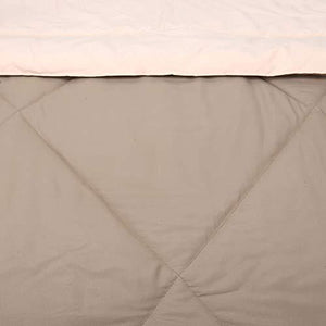 Clasiko Microfibre 300 TC Reversible Comforter (Tempting Taupe & Pretty Peach_King) - Home Decor Lo