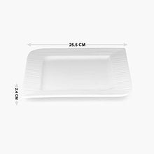 Load image into Gallery viewer, Home Centre Alamode Bone China Square Dinner Plate - White - Home Decor Lo