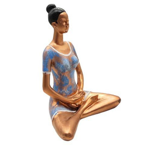 Homebia Yoga Lady Pose Showpiece Handicraft Gift Item for Home Decor, Office Decor, Desk Decor, Shelf Decor - Home Decor Lo