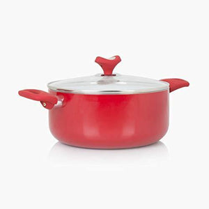 Home Centre Beattles Briston Casserole with Lid - Red - Home Decor Lo