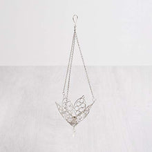Load image into Gallery viewer, Home Centre Redolance Hanging Stone Embellished Floral T-Light Holder - Silver - Home Decor Lo