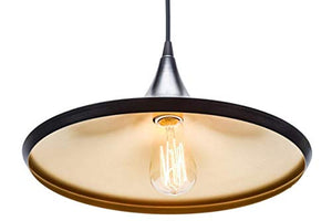 DarkVision Vintage Black Danish Medium Metal Tawa Hanging Light, Pendant Ceiling Light and Lamp (Bulbs Not Provided) - Home Decor Lo