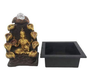 Wonderland Lakshmi Tabletop Waterfall Desktop Electric Water Fountain Decor with LED - Indoor Outdoor Portable Tabletop Decorative Zen Meditation Waterfall Kit(Includes Submersible Pump) - Home Decor Lo