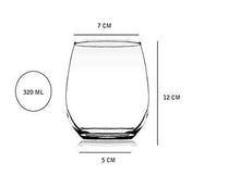 Load image into Gallery viewer, Femora Clear Glass Scotch Glass Wine Glass Juice Glass Tumbler - 320 ml, Set of 4 - Home Decor Lo