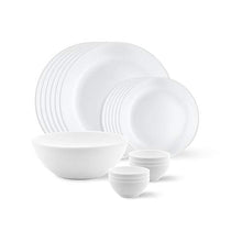 Load image into Gallery viewer, Larah By Borosil Orbit Series Opalware Dinner Set, 19 Pcs, White - Home Decor Lo