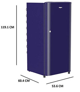 Whirlpool 190 L 3 Star Direct-Cool Single Door Refrigerator (WDE 205 CLS 3S, Blue) - Home Decor Lo