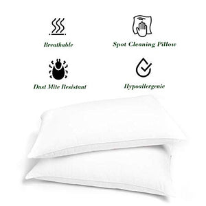Urban Basics Soft Microfibre Pillow, 16"x24" Inch, White, Set of 6 (PIL04_6) - Home Decor Lo