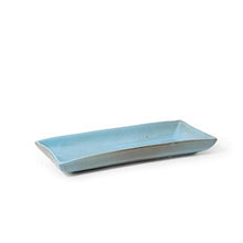 Load image into Gallery viewer, Ellementry Rectangular Ceramic Platter, 10&quot; X 4.25&quot; X 1&quot;, Blue - Home Decor Lo