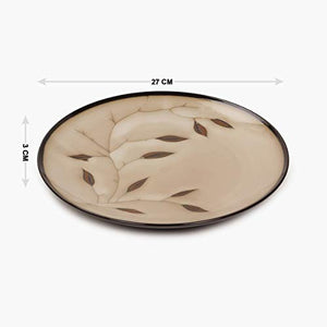 Home Centre Petunia Floral Printed Dinner Plate - Beige - Home Decor Lo