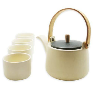 Waabi-Saabi Iwanai Porcelain Tea Set, Pack of 1, White - Home Decor Lo
