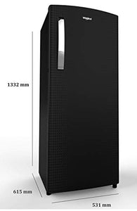 Whirlpool 200 L 4 Star Inverter Direct-Cool Single Door Refrigerator (215 ICEMAGIC PRO PRM 4S INV, Argyle Black) - Home Decor Lo