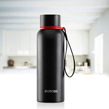 Load image into Gallery viewer, Borosil - Stainless Steel Hydra Trek - Vacuum Insulated Flask Water bottle, Black, 700ML - Home Decor Lo