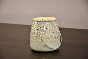 Mokari Tealight Hanging Lanterns | Home Decoration | Diwali Decor | Gift Items (White) - Home Decor Lo