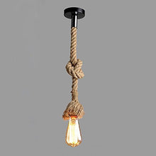 Load image into Gallery viewer, Quace Head Vintage Hemp Rope Pendant Light Fixture (110V-220V, Brown, 1m) - 4 Units - Home Decor Lo