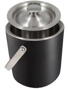 King International Stainless Steel Double Walled Insulated Black Ice Bucket W. - Home Decor Lo