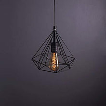 Load image into Gallery viewer, GreyWings Metal Diamond Cadge Hanging Light Pendant Lamp, with Filament Bulb - Home Decor Lo