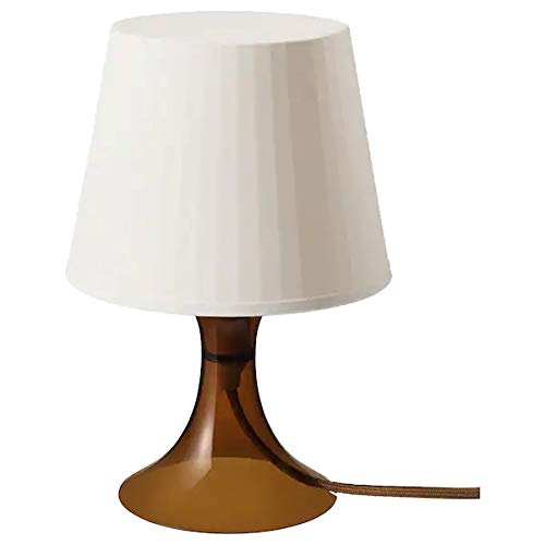 Ikea LAMPAN 11 Inch Table Lamp (White, Brown, 0.29 m) - Home Decor Lo