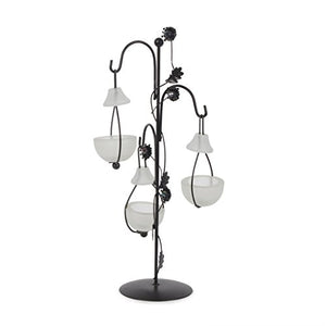 JEWEL FUEL Iron and Glass Lantern Shape Tealight Candle Holder Showpiece - Home Decor Lo