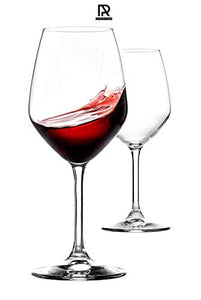 Ash & Roh® Red Wine, Cut Wine Glasses - Pack of 2,350 ml - Home Decor Lo