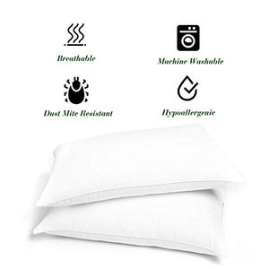 Urban Basics Plain Soft Cozy Fluffy Sleeping Microfibre Bed Pillow for Bed & Living Room (17 in x 27 in, White) - Pack of 4 (PIL01_4) - Home Decor Lo