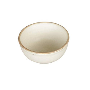 Miah Decor Ceramic MD-77-A Handcrafted Matte Finish Snacks Bowl, Standard, Cream, 4 Piece - Home Decor Lo