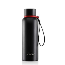 Load image into Gallery viewer, Borosil - Stainless Steel Hydra Trek - Vacuum Insulated Flask Water bottle, Black, 700ML - Home Decor Lo