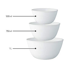 Load image into Gallery viewer, Larah By Borosil - Set of 3 Mixing and Serving Bowl - 500 ml, 750 ml, 1 L - Home Decor Lo