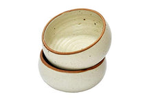 Load image into Gallery viewer, Crock Comforts Handmade &amp; Handcrafted Ceramic Stoneware Cream White Desert /Chutney Bowl (3 inch Diameter) Set of 2 - Home Decor Lo
