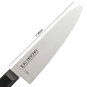 Kai Gift Box Premium Chef Hocho Knife 18.7 cm - Blade, Santoku Big Knife 17.2 cm - Blade and Santoku Small Knife 14.2 cm - Blade, Black Stainless Steel Knife Set  (Pack of 3) - Home Decor Lo