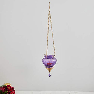Home Centre Redolance Optical Hanging Lantern - Purple - Home Decor Lo