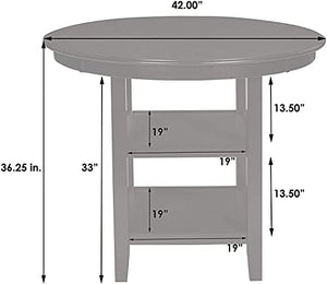 5-Piece Round Counter Height Set with 1 Dining Table and 4 Chairs