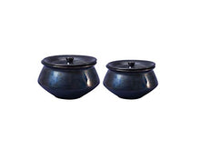 Load image into Gallery viewer, Caffeine Ceramic/Stoneware Serving Haandi Casserole (Black) - Set of 4 - Home Decor Lo