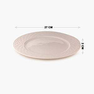 Home Centre Brook Dinner Plate - White - Home Decor Lo