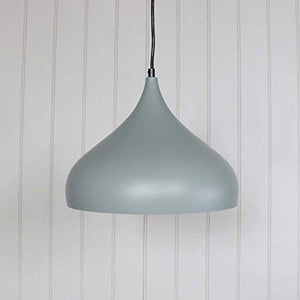 Coudre Grey Finish Metal Dome Pendant Ceiling Light Fitting Fixture Large Size (Bulb not Included) - Home Decor Lo