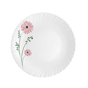 Cello Pink Lilac Opalware Dinner Set, 18-Pieces, White - Home Decor Lo