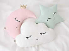 Load image into Gallery viewer, The Purple Tree Cute Velvet Cloud Moon Star Crib Cushion Set for Babies (Pink) - 3 Pieces - Home Decor Lo
