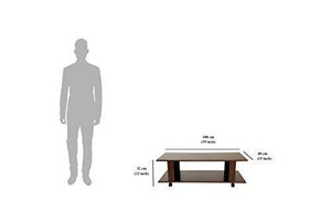 DeckUp Bonton Coffee Table/Centre Table (Dark Wenge, Matte) - Home Decor Lo