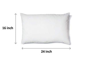 Kuber Industries Luxurious 1 Piece Microfibre Pillow Filler - 16"x24", White - CTKTC22178 - Home Decor Lo