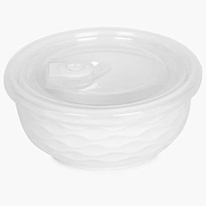 Home Centre Brook Ceramic Bowl with Lid - White - Home Decor Lo