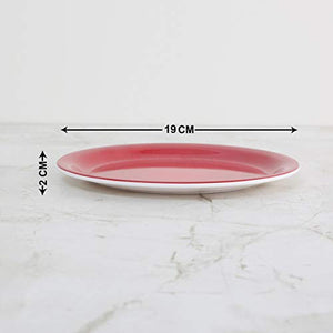Home Centre Meadows-Malva Solid Side Plate (Red) - Home Decor Lo