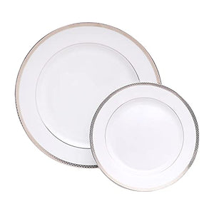 NEVINE Posh Collection Golden Series Light Weight Bone China Dinner Set of 36 Pieces Lighter Thinner Superior Quality |Design 4