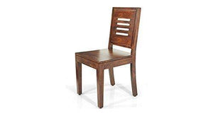 Strata Furniture Solid Sheesham Wood Dining/Balcony Chairs For Home And Office | Teak Finish | Set of 2 - Home Decor Lo