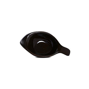 Caffeine Stoneware Dip and Sauce Diva Serving Bowl (Glossy Black) - Set of 2 - Home Decor Lo