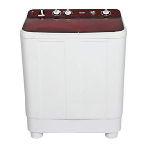 Haier 7.6 kg Semi-Automatic Top Loading Washing Machine (HTW76-1159BT, Red) - Home Decor Lo